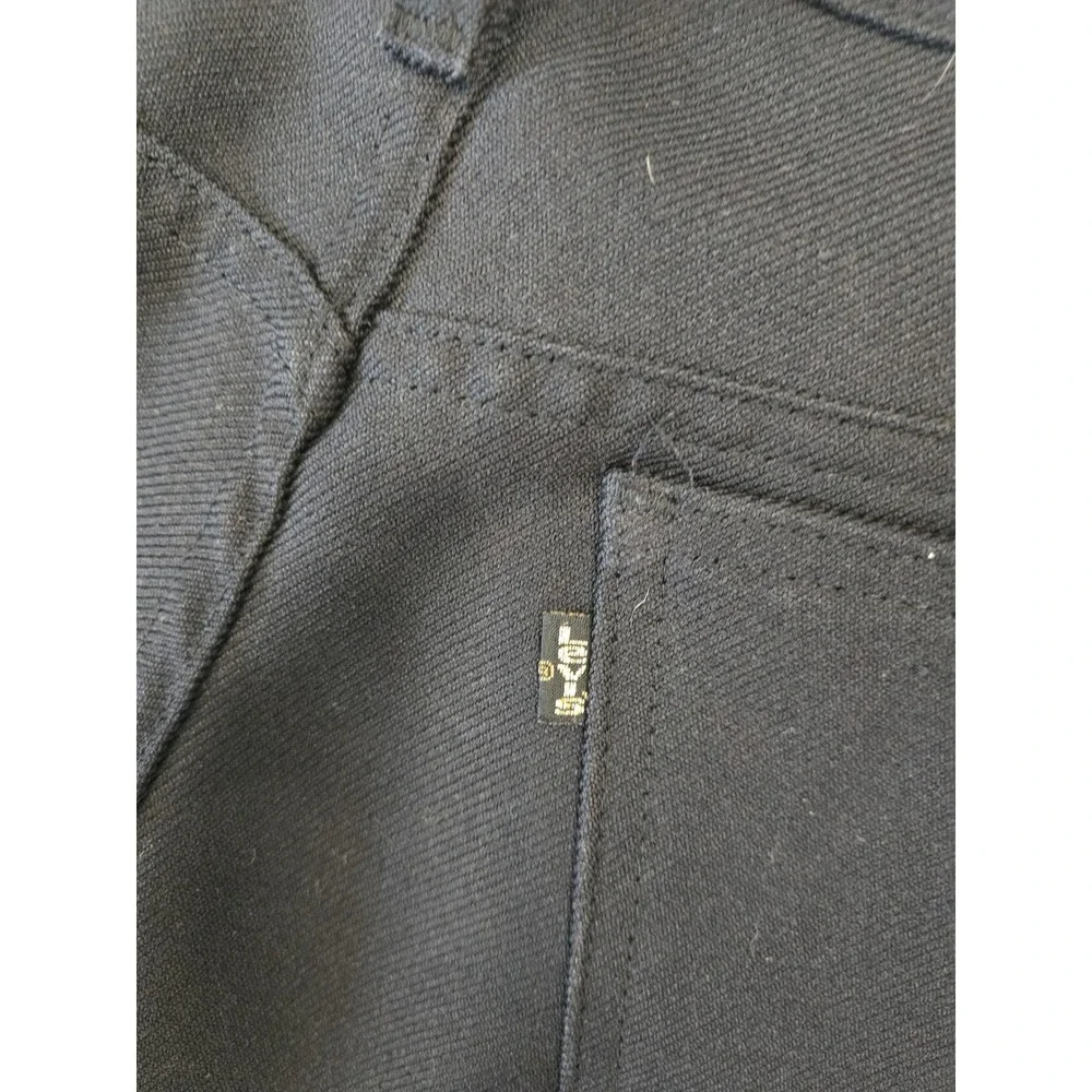 Vintage Levis Sta-Prest Black Twill Trousers Mens 36x33 Talon 42‎ Zip Straight